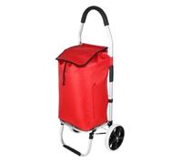 GPDNBIEU Chariots de Courses, Chariot à Bagages Multifonctionnel avec Sac d'épicerie Solide(Red)
