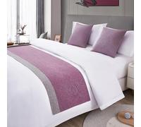 GPDNBIEU, Chemin de lit et Coussin Assorti, Couvre-lit Bicolore, écharpes Solides, décoration la Maison, literie d'hôtel, Serviette Bout, Protection du Chambre à Coucher(L,50 * 50cm(with Core))