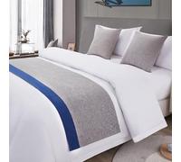 GPDNBIEU, Chemin de lit et Coussin Assorti, Couvre-lit Bicolore, écharpes Solides, décoration la Maison, literie d'hôtel, Serviette Bout, Protection du Chambre à Coucher(J,50 * 50cm(No Core))