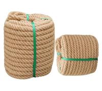 GPDNBIEU, Corde de corde de jute de ficelle de terrasse, corde de chanvre de 14 mm d’épaisseur, corde de jute de terrasse, corde de chanvre torsadée, lustre à gratter for chat DIY, escalade