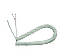 GPDNBIEU, Cordon d'alimentation en spirale for sèche-cheveux à 3 cœurs, ressort blanc télescopique, câble spécial mural for salle de bain d'hôtel, longueur droite mètres