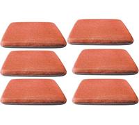 GPDNBIEU, Coussin De Siège en Mousse À Mémoire Forme Super Doux, Chaise Bureau Respirant Carré Lavable Et Amovible, Oreiller Sol Durable, Couleur: Azur(Bright Orange,45x45cm(6pcs))