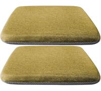 GPDNBIEU, Coussin De Siège en Mousse À Mémoire Forme Super Doux, Chaise Bureau Respirant Carré Lavable Et Amovible, Oreiller Sol Durable, Couleur: Azur(Willow Yellow and Green,45x45cm(2pcs))