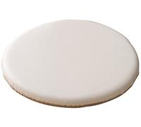 GPDNBIEU, Coussins de Chaise Ronds en Cuir, Coussin siège Rond Mousse à mémoire Forme, Coussins Amovibles avec Fermeture éclair cachée(Ivory White,33cm)