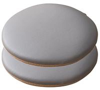 GPDNBIEU, Coussins de Chaise Ronds en Cuir, Coussin siège Rond Mousse à mémoire Forme, Coussins Amovibles avec Fermeture éclair cachée(Light Gray,38cm)