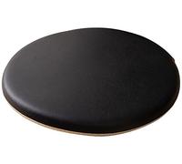 GPDNBIEU, Coussins de Chaise Ronds en Cuir, Coussin siège Rond Mousse à mémoire Forme, Coussins Amovibles avec Fermeture éclair cachée(Black,33cm)