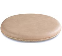 GPDNBIEU, Coussins de Chaise Ronds en Cuir, Coussin siège Rond Mousse à mémoire Forme, Coussins Amovibles avec Fermeture éclair cachée(Khaki,33cm)