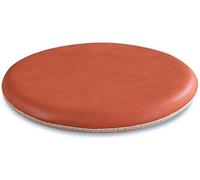 GPDNBIEU, Coussins de Chaise Ronds en Cuir, Coussin siège Rond Mousse à mémoire Forme, Coussins Amovibles avec Fermeture éclair cachée(Orange,33cm)