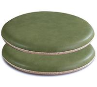 GPDNBIEU, Coussins de Chaise Ronds en Cuir, Coussin siège Rond Mousse à mémoire Forme, Coussins Amovibles avec Fermeture éclair cachée(Fruit Green,38cm)