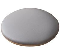 GPDNBIEU, Coussins de Chaise Ronds en Cuir, Coussin siège Rond Mousse à mémoire Forme, Coussins Amovibles avec Fermeture éclair cachée(Light Gray,33cm)
