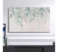 GPDNBIEU, Couverture de 32 à 80 Pouces Fleur Lotus Housse d'affichage Universelle en Tissu Respirant antidérapant for téléviseurs écran Plat(Flower3,49-52inch)