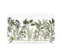 GPDNBIEU, Couverture de 32 à 80 Pouces, Tissu Universel Motif Jungle for téléviseurs LCD/LED, décoratif résistant aux Rayures(Tree2,58-60inch)