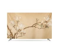 GPDNBIEU, Couverture d'impression de Paysage et Tissu Protection Solaire for Plat/incurvé for télévision Moniteur Bureau(Flower,58-60inch)
