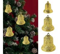 GPDNBIEU, Décoration de fête Cloche d'arbre noël, Trou Suspension, Conception Texture Unique, atmosphère, légère, Plusieurs Tailles, matière Plastique(10cm)
