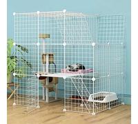 GPDNBIEU, Enclos extérieur for Chat DIY, Parc for, enclos for, Accessoires for Cage for Chien, Facile à Nettoyer - Grand Lieu d'exercice idéal for 1 4 Chats(111x75x110cm(A))
