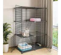 GPDNBIEU, Enclos for Chat, Cages for Petits Chiens d'intérieur, Parc for Animaux de Compagnie for Chats, for Extra Large Amovible, Cage for avec Portes(75 * 39 * 109cm)