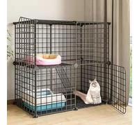 GPDNBIEU, Enclos for Chat, Cages for Petits Chiens d'intérieur, Parc for Animaux de Compagnie for Chats, for Extra Large Amovible, Cage for avec Portes(75 * 39 * 73cm)