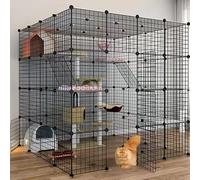 GPDNBIEU, Enclos for Chat, Cages for Petits Chiens d'intérieur, Parc for Animaux de Compagnie for Chats, for Extra Large Amovible, Cage for avec Portes(147 * 147 * 146cm)