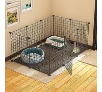 GPDNBIEU, Enclos for Petits Animaux, Cage for Chat, for Chien, intérieur/extérieur, clôture en métal for Chiot, Lapin, Chaton, Hamster, Cochon d'Inde, Tortue, hérisson(108x72x46cmb)