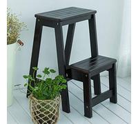 GPDNBIEU, Escabeau à Double Usage for la Maison et l'extérieur, Tabouret d'escalier 2 Niveaux, échelle, Bande de roulement antidérapante for l'intérieur, Haut L(Black)