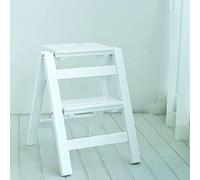 GPDNBIEU, Escabeau Pliant en Bois Massif, Chaise d'escalier, échelle de Maison, Petite multifonctionnelle Deux étapes for l'intérieur(C)