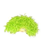 GPDNBIEU, Éventails de Plumes pliants 70x40cm, Grand éventail moelleuses, for Spectacle sur scène, Danse, Accessoires Photographie(Light Green)