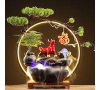 GPDNBIEU Fontaines de Bureau, avec Boules de Cristal lumière LED réglables et nébuliseurs, for Salon/Zen/décoration la Maison/Bureau(A)