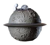 GPDNBIEU Fontaines de Bureau, Fontaine de Table en céramique, Cascade d'intérieur, Space Explorer, for décoration Maison et Bureau(Gray)