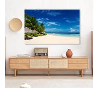 GPDNBIEU, for écrans Plats/incurvés Impression Bleue élastique TV Ordinateur Moniteur Protecteur Salon décoration(Ocean4,45-48inch)