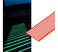 GPDNBIEU, Glow Protecteurs de Bord Marche d'escalier Nez Bordure Escaliers Autocollants Garniture Couvre-marches for escaliers intérieurs et extérieurs(Red 10cm,L 20m)