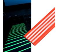 GPDNBIEU, Glow Protecteurs de Bord Marche d'escalier Nez Bordure Escaliers Autocollants Garniture Couvre-marches for escaliers intérieurs et extérieurs(Red 5cm,L 6m)