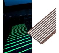 GPDNBIEU, Glow Protecteurs de Bord Marche d'escalier Nez Bordure Escaliers Autocollants Garniture Couvre-marches for escaliers intérieurs et extérieurs(Brown 10cm,L 9m)