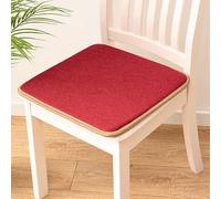 GPDNBIEU, Lot de 2, 4 ou 6 Coussins Chaise Salle à Manger Couleur Unie, siège Cuisine en Deux matériaux, avec différentes Couleurs for l'intérieur et l'extérieur, 40 x cm(Carmine,6PCS)