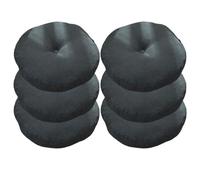 GPDNBIEU, Lot de 6 Coussins Chaise Ronds, Coussin Sol épais en Coton touffeté, siège futon, Tatami Lin, Yoga, méditation, Salon, Balcon, Couleur : Bleu(Dark Grey,42cm(6pcs))