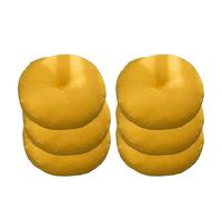 GPDNBIEU, Lot de 6 Coussins Chaise Ronds, Coussin Sol épais en Coton touffeté, siège futon, Tatami Lin, Yoga, méditation, Salon, Balcon, Couleur : Bleu(Turmeric,55cm(6pcs))