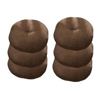GPDNBIEU, Lot de 6 Coussins Chaise Ronds, Coussin Sol épais en Coton touffeté, siège futon, Tatami Lin, Yoga, méditation, Salon, Balcon, Couleur : Bleu(Brown,42cm(6pcs))