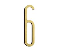 GPDNBIEU, Numéro d'étage d'hôtel en laiton, décoration de villa, numéro maison créatif for boîte aux lettres, appartement, bureau 0 à 9(Number 6)