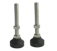 GPDNBIEU, Pieds de nivellement, 2 pièces Pieds Meubles réglables, coupelles Pied filetées M16x100 mm, Base en Nylon diamètre 60, for canapé, ateliers, Bureaux