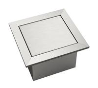 GPDNBIEU, Poubelle d'armoire de cuisine intégrée à comptoir, couvercle goulotte déchets carré, rabat d'équilibre encastré, en acier inoxydable, conteneur