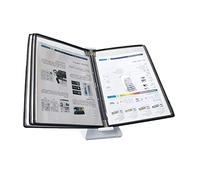 GPDNBIEU, Présentoir de Catalogue, système référence Bureau Petit, 5 Panneaux, Peut contenir 10 Feuilles Papier A4, Guide d'opération Suspension Murale d'atelier d'usine(Black)