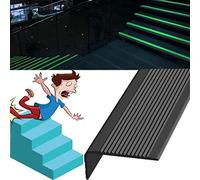 GPDNBIEU, Ruban Protecteur de Bord d'escalier en Vinyle, la Lueur des Bordures est Un Accessoire, l'utilisateur Doit Coller, Largeur 3x7cm(Black,L 500in/12.7m)