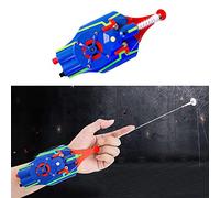 GPDNBIEU, Spider String Shooter, Jeu de tir à Cordes avec aimants Ventouse, Prise Automatique, portée Lancement 9,8 Pieds, Rechargeable par USB, Jouet rôle Super-héros for Hommes et garçons(Blue)