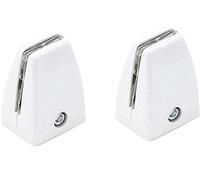 GPDNBIEU, Support de cloison, Clip d'écran bureau séparation déflecteur en alliage d'aluminium fixation perforé gratuit verre bois(1 Pair of White)
