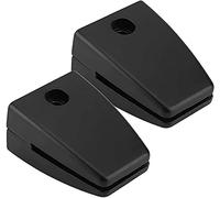 GPDNBIEU, Support de cloison, Clip d'écran bureau séparation déflecteur en alliage d'aluminium fixation perforé gratuit verre bois(1 Pair of Black)