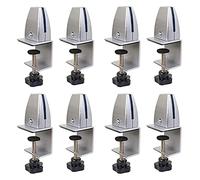 GPDNBIEU, Support de cloison, clip fixation d'écran en alliage d'aluminium bureau, séparation, déflecteur, bois, verre ZTT(Silver)