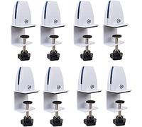 GPDNBIEU, Support de cloison, pince d'écran séparation en verre, bureau, support, alliage d'aluminium(White,8PCS)