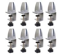 GPDNBIEU, Support de cloison, pince séparation en alliage d'aluminium, fixation déflecteur, bureau, d'écran verre(Silver)