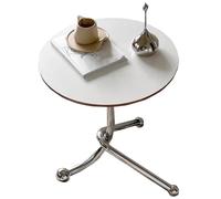 GPDNBIEU, Table Basse sur Pied d'appoint avec Plateau en Bois, Table de canapé for Chambre à Coucher et Petit Espace(/White)