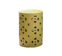 GPDNBIEU, Tabouret de Tambour en céramique à Motif Feuille d'érable Creux Nouveau Style Chinois Rural, Tabouret Antique, jetée brodée(Yellow)
