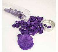 Gpeal 80 cuentas de cera de sellado púrpura para sello de cera hermoso color lacre cera invitaciones de boda tarjetas de celebrar sobres fiesta paquetes kit de sellado